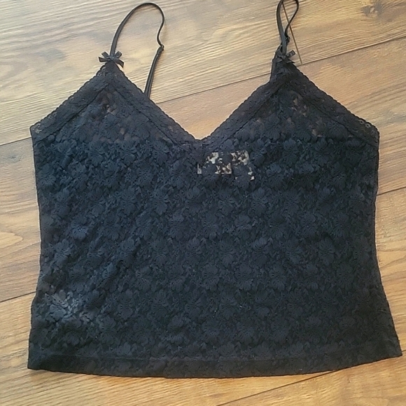 Lace Cami, Sexy, See Thru, Size XL, Black - Picture 1 of 4